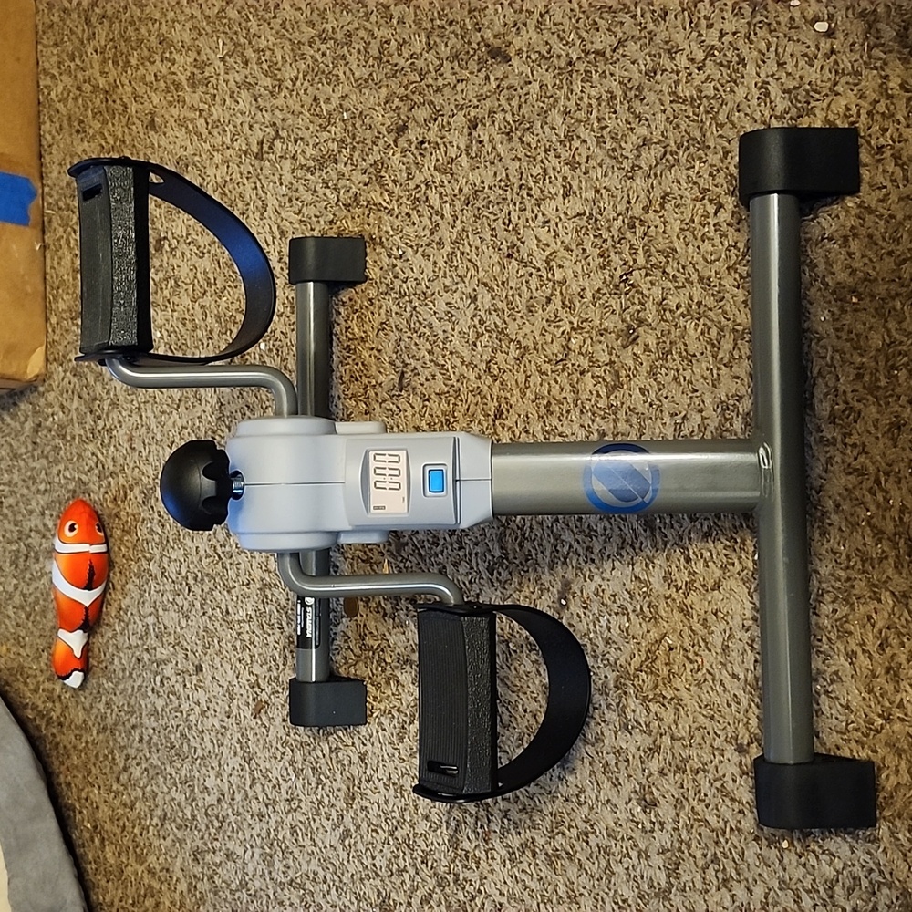Under desk mini pedal leg and arm  exercise cycle